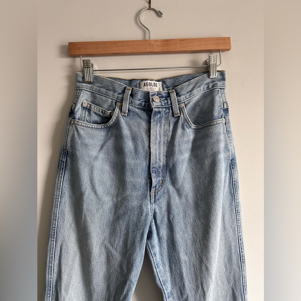 AGOLDE 90s Pinch Waist High Rise Jean in light wash size 25 - Picture 2 of 10